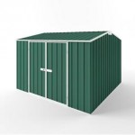 3 x 3 Durabuilt EasyShed - Rivergum Colour - Garden Shed, shown with optional extra double doors - buy online