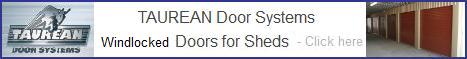 Taurean door systems advertising banner windlock doors buy online