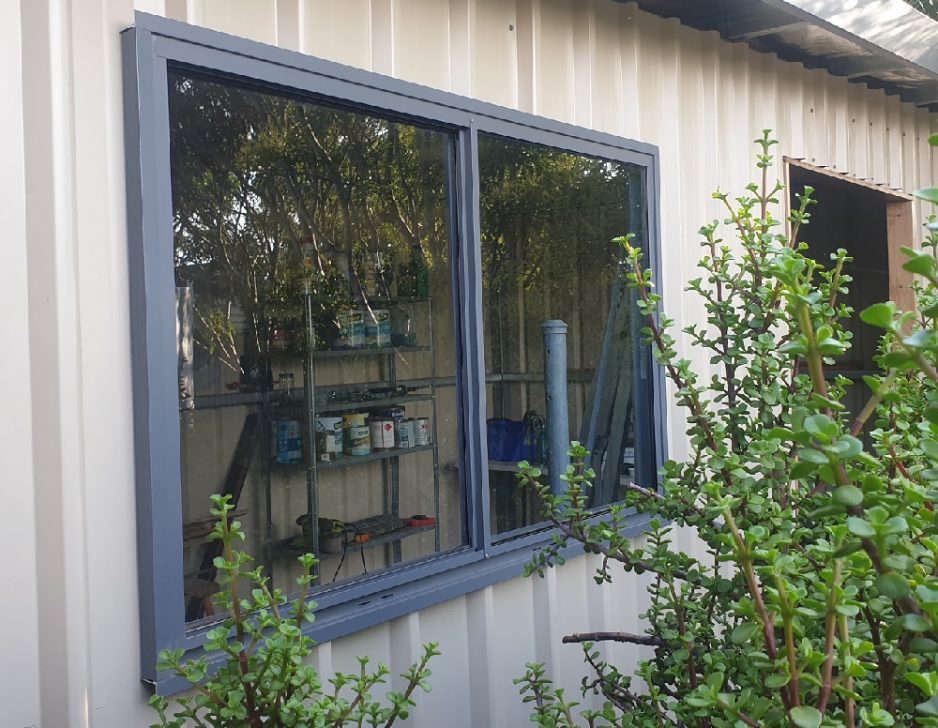 CJ Tries our shed windows on his new shed | Steel Sheds in Australia
