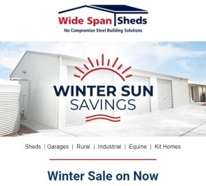wide span sheds winter sun sale 2020 buy a shed get a quote