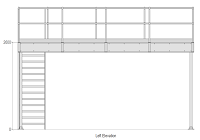 7000 x 3000 x 2600 Mezzanine Floor With Stairs and Railings