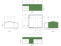 12.5m x 18m x 3.7m Region C 5 Bay Shed With 4 Open Bays and 3.5m Lean-To