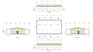 15m x 16m x 3.2m Lifestyle 4 Bay Shed With 3 PA Doors, Window Openings and 3m Lean-To