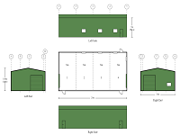 10m x 20m x 5m Region C Shed With Roller Doors and PA Doors