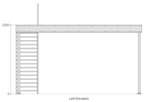 6000 x 5000 x 3300 Mezzanine Floor with Stairs and Handrail for Workshop Spare Parts Storage
