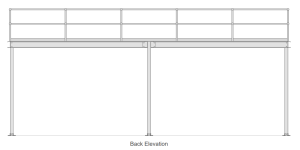 9000 x 9000 x 3000 Mezzanine Floor with Railing