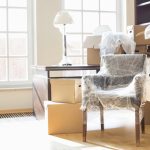 Moving boxes and furniture