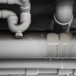 PVC Water leak pipe, Building Drainage pipes crack seep problem