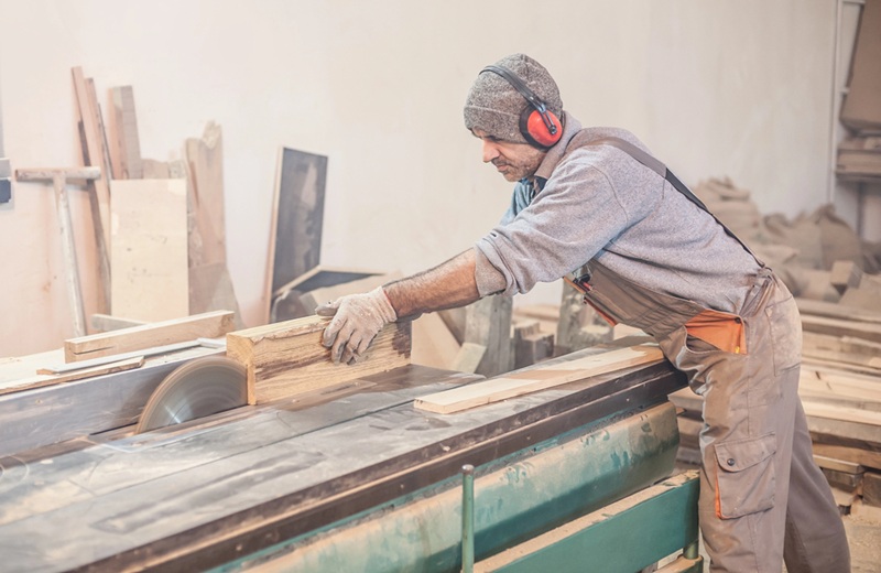 man using The circular Saw