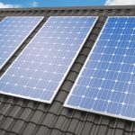 Solar panels on roof