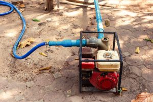 Water pump on the ground in the park