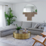 living room with cool toned design