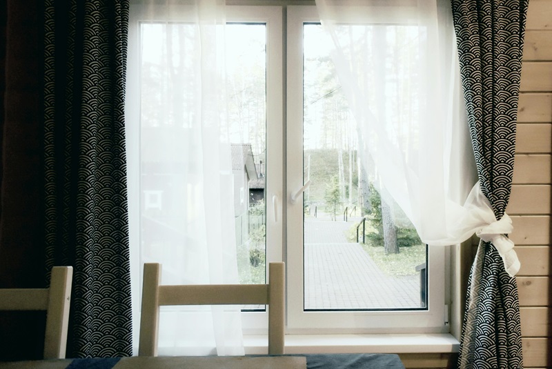 Window with Curtains in a Room