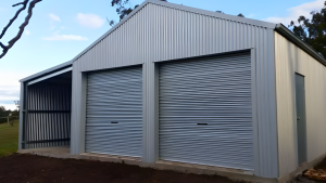 double garage shed