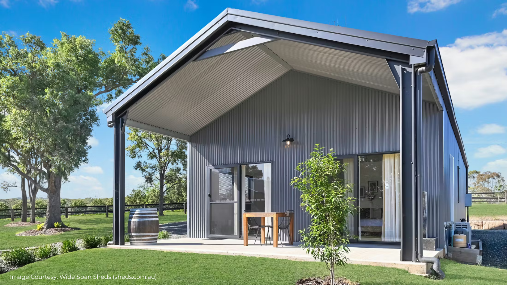 residential shed from wide span sheds