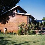 Modern Backyard Wooden Studio and Garden