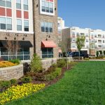 Modern apartment complex exterior