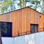 Upscale house in wooded area