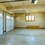 Empty garage with roller doors