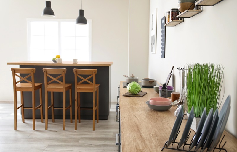 Interior of stylish modern kitchen