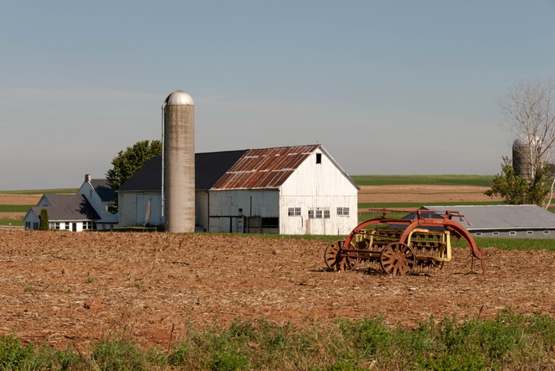 farm shed with farming equipment