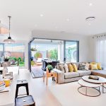Modern Open-Plan Living Room and Kitchen with Indoor-Outdoor Flow