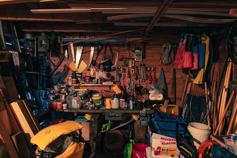 A room filled with lots of clutter and items A room filled with lots of clutter and items