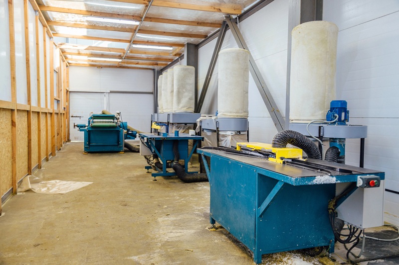Circular blade saw machine tools in carpentry workshop Circular blade saw machine tools in carpentry workshop