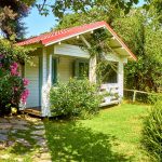 Country style wooden bungalow