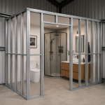wall framing - inside steel shed
