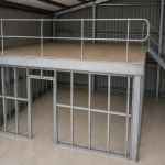 wall framing under the mezzanine floor