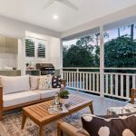 white couch and brown wooden table