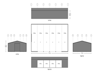 15m x 30m x 4m Region C Trimclad Open Front Shed