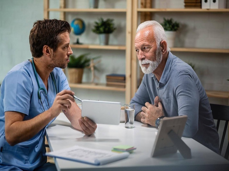 Healthcare Professional Consulting Senior Patient