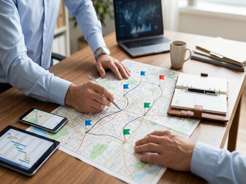 Logistics and Route Planning on Paper Map with Digital Devices Logistics and Route Planning on Paper Map with Digital Devices