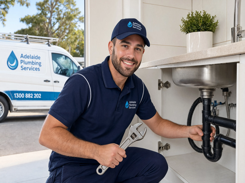 Professional Plumber Repairing Kitchen Sink Pipe