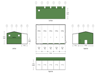10m x 25m x 4m Large Zincalume Roof Shed With Mezzanine Floor, Roof Ventilators, Sliding Doors, Roller and PA Door