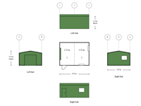 5m x 10m x 2.7m Greyhounds Shed With PA Door and Sliding Glass Door