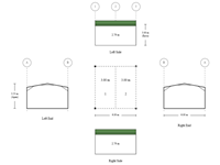 6m x 6m x 2.8m Skillion Roof Garage Shed With 2 Roller Doors and 1 PA Door