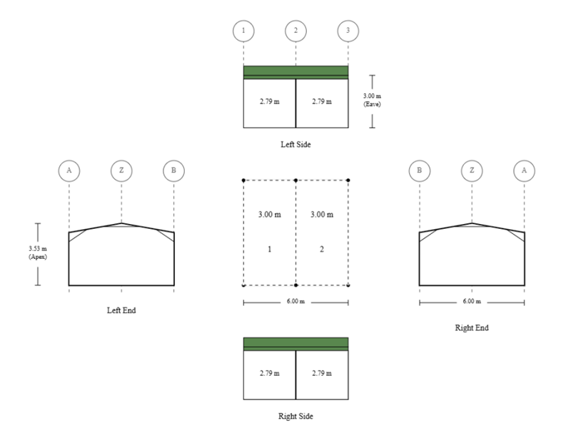 6m x 6m x 3m 5M X 6.5M X 2.7M