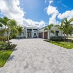 A well-maintained paver patio or driveway at home