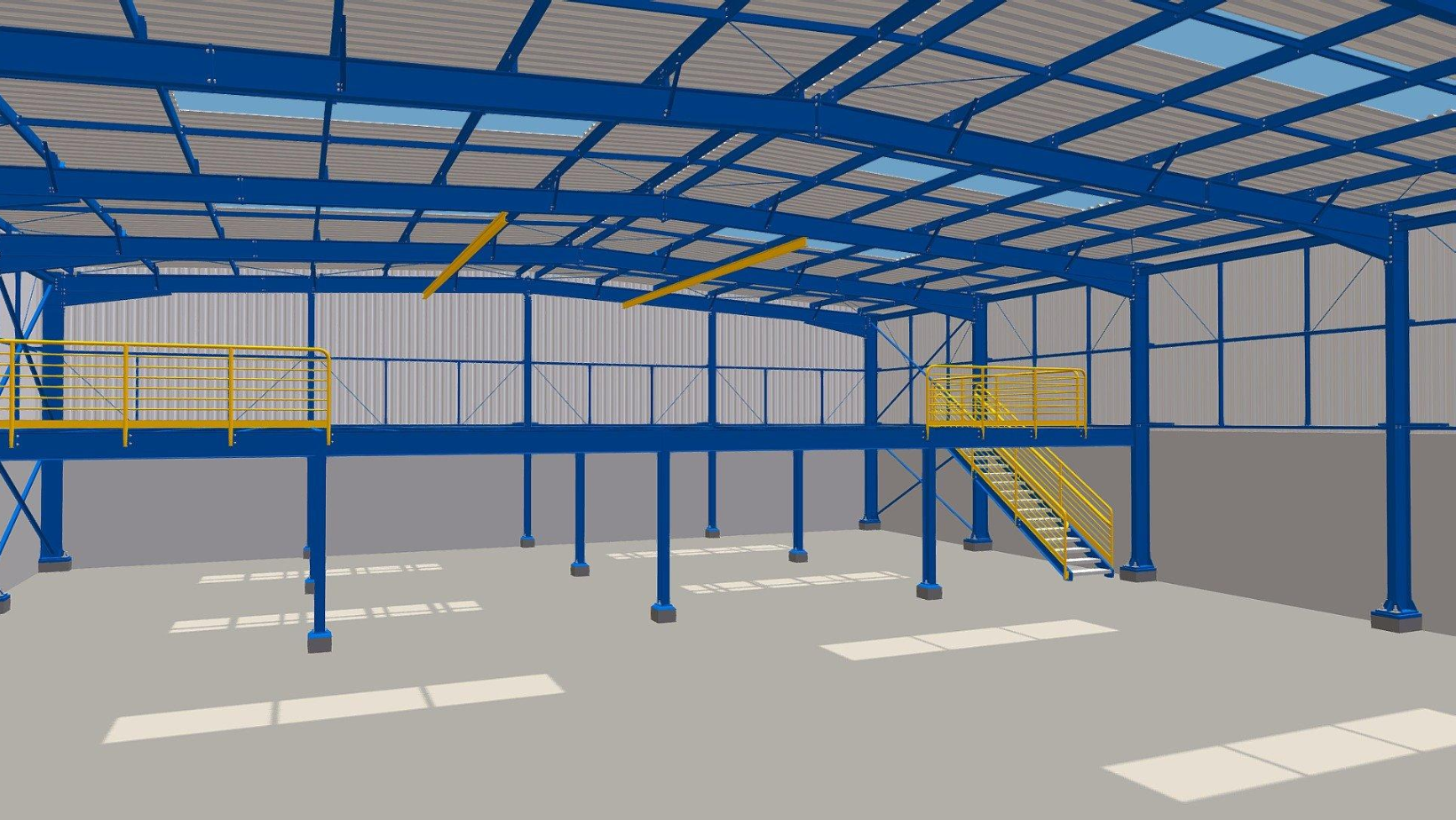 Dimensioned mezzanine floor plan