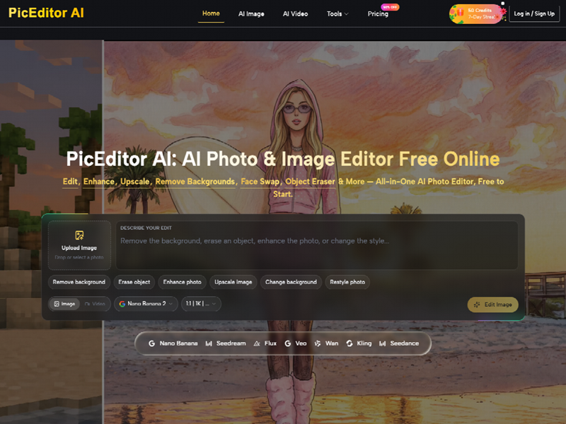 PicEditor AI Free Online Photo and Image Editor Homepage