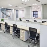 Spacious and light modern office workspace interior