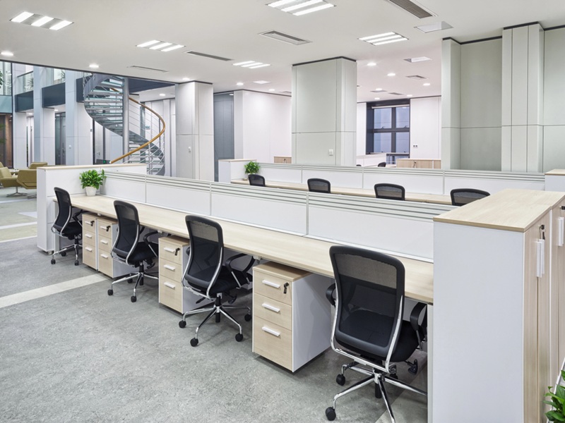 Spacious and light modern office workspace interior Spacious and light modern office workspace interior