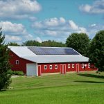 a barn in the field