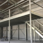 finished and installed mezzanine floor