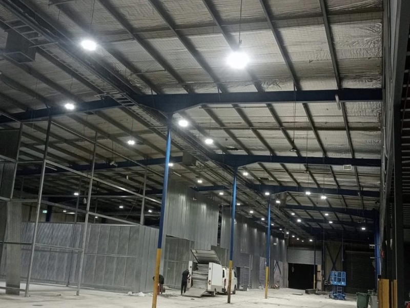 led high bay lights warehouse after upgrade wide