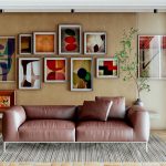 luxury modern bright interiors living room mockup illustration 3D rendering image