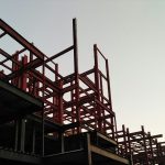 red metal frame under white sky during daytime